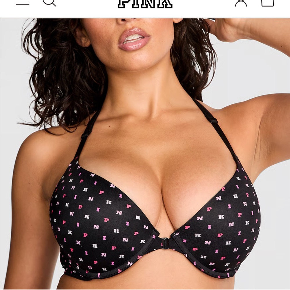 Victorias Secret Pink WEAR EVERYWHERE Super PUSH-UP BRA Size‎ 32DD